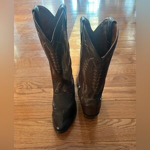 Dan Post Leather Cowboy Boots Dark Brown Men’s 8.5 Women’s 10 Leather sole